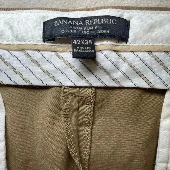 Banana Republic slim rapid movement chino Aiden  fit sz 42x34 - Picture 2 of 10
